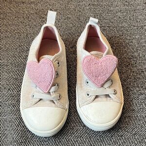 4/$12 Old Navy Kids Pink Heart Sneakers